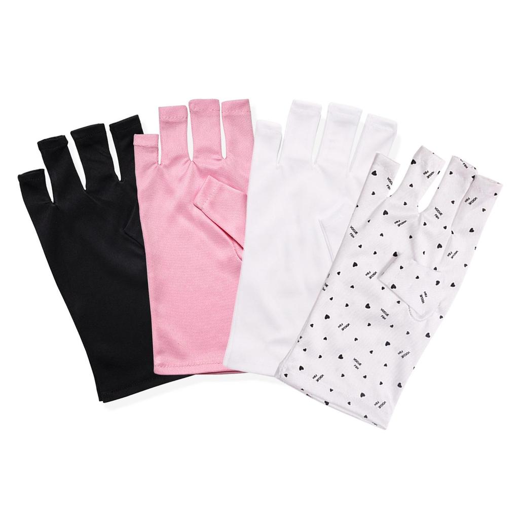 Cross-Border Nail Art UV Protection Half-Finger Gloves - Blackening Prevention