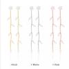 S925 Sterling Silver Earrings Korean Fashion Crystal Earrings Long Leaves Diamond Back Earrings Silver Jewelry Accessories