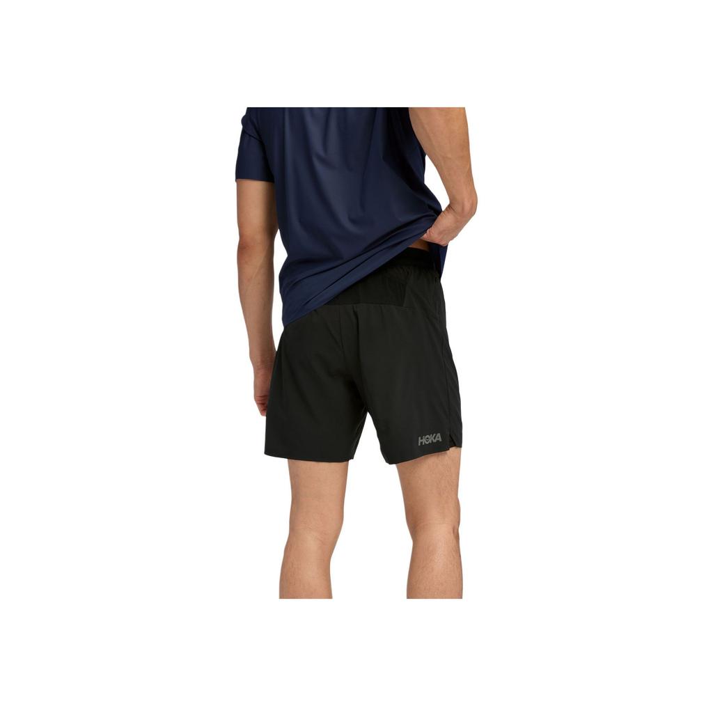 Hoka One One FW25 Glide Series 7 Inch Two In One Solid Color Elastic Waist Three Quarter Casual Shorts Men shorts 1176972-BLK