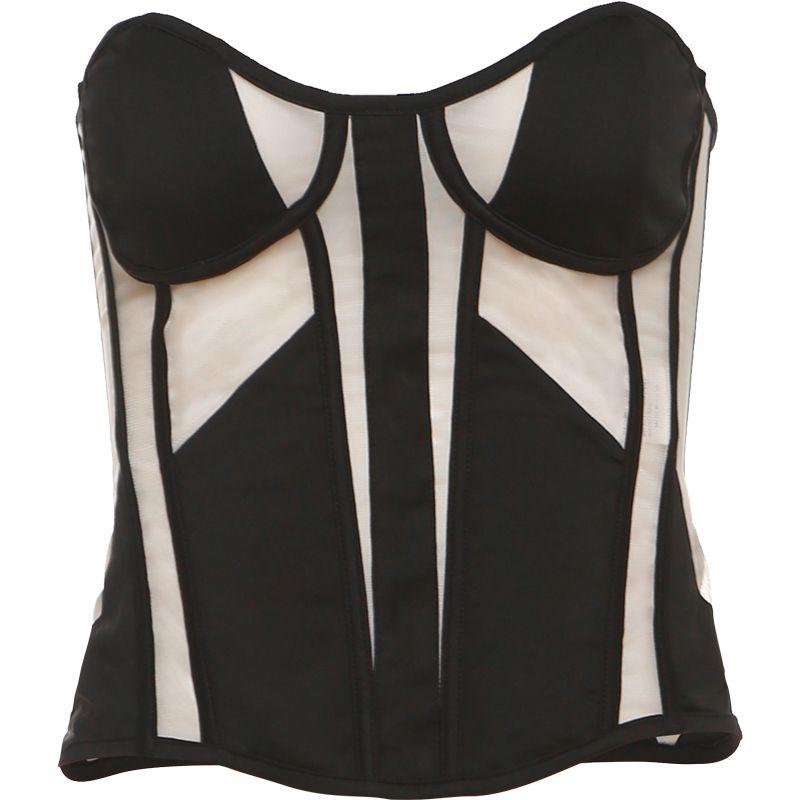 # Sisjuly# Deadly Temptation Retro Vibe Niche Style Deconstruct Split Sexy Sexy Silm Tube Top Tops Female