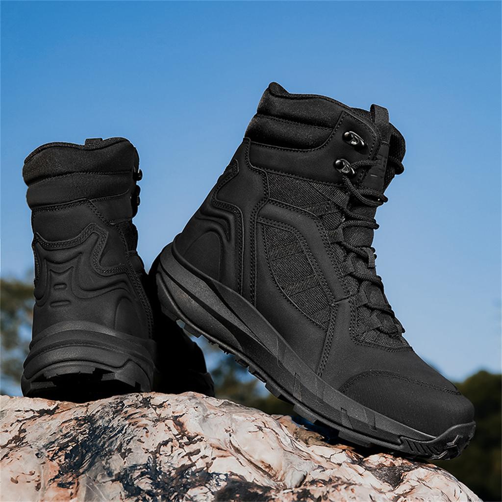 TUINANLE High-Top Hiking Shoes Safey Boots Unisex Large Sizes Perfect for Autumn Men Outdoor Walking Boots