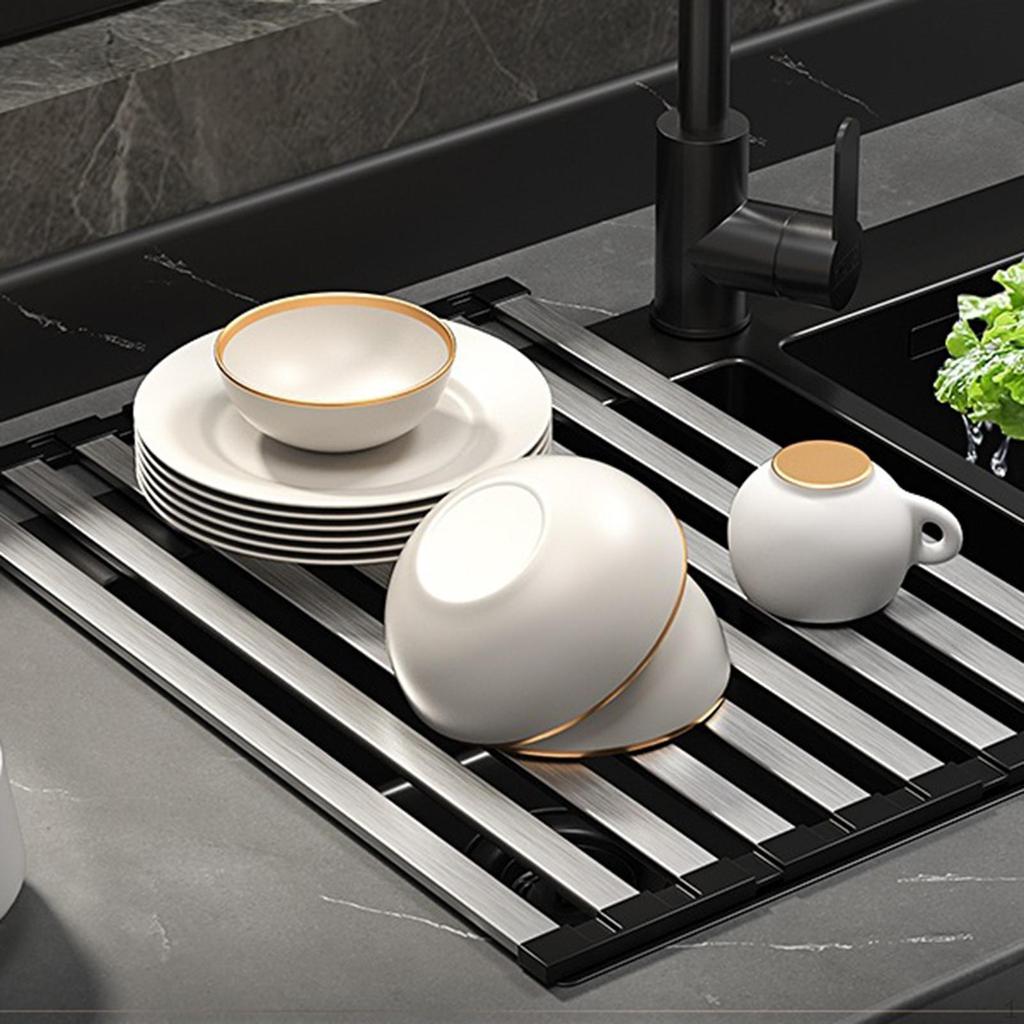 Dish Drying Rack Drainage Sink Holder Kitchen Mat for Cafe Household