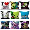 Funny Anime Invader ZIM Cushion Cover Inches Farmhouse Decor Home Throw Pillow Covers for Couch Decorations