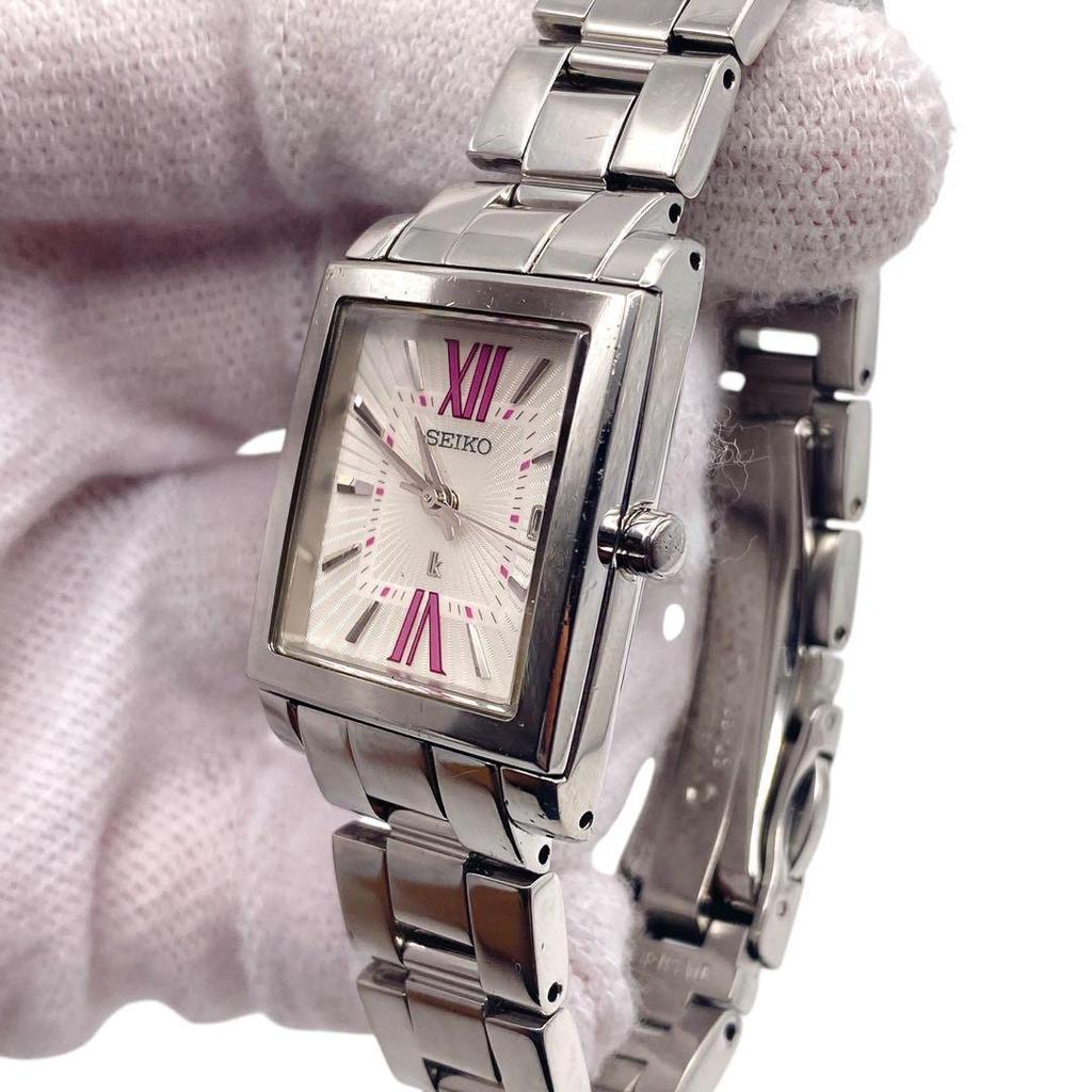 [USED] SEIKO Lucia Date Roman Square Women's Watch 1070
