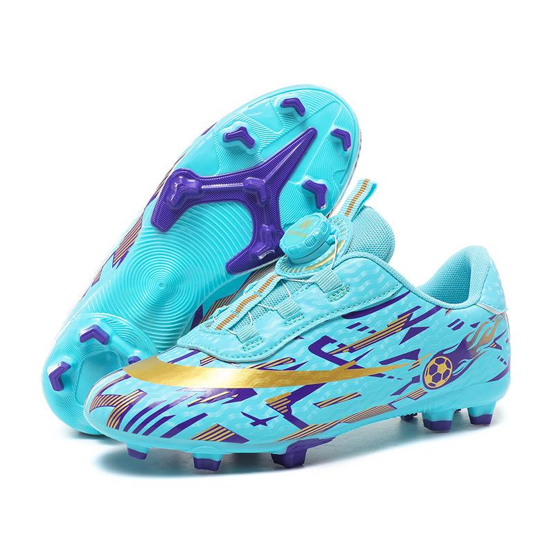 Cross-border New 2025 New Girls and Boys Long Nails Football Shoes Broken Nails Student Velcro Spin Training Shoes
