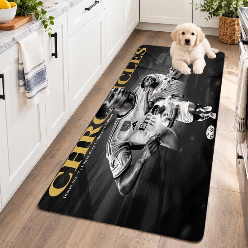 Flannel Kitchen Mat Jude Bellingham Soft Area Rug Non Slip Floor Carpet Home Decoration