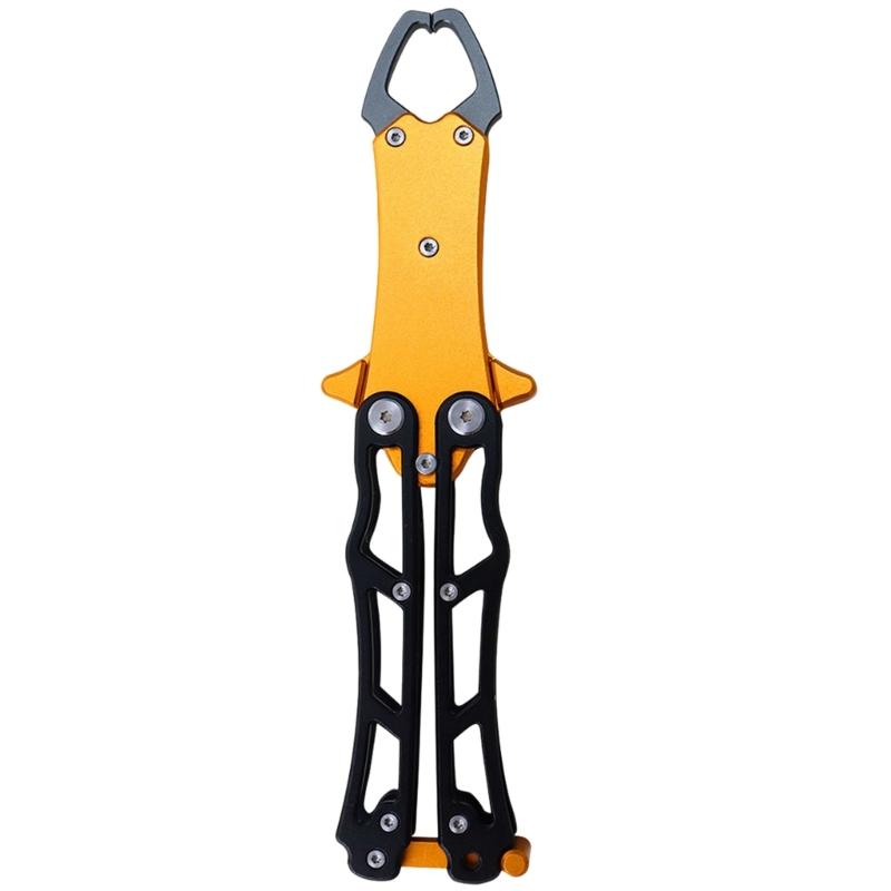 Foldable Fishing Pliers Fish Mouth Grabber Fish Lip Grippers Fish Holder Grippers Tool Aluminum Fish Holder