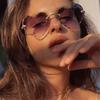 Cute Love Heart Thin Metal Frame Eyewear Heart-Shaped Sunglasses Heart Sunglasses SunGlasses for Women