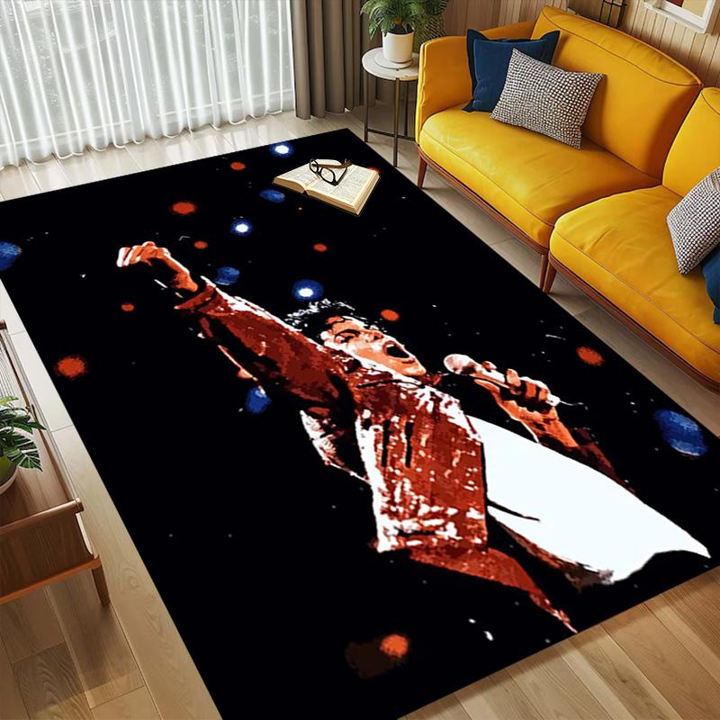 Michael Jackson Living Room Nonslip Area Rug Soft Carpet For Bedroom Gameoom Playroom Sofa Office Home Decor Doormat
