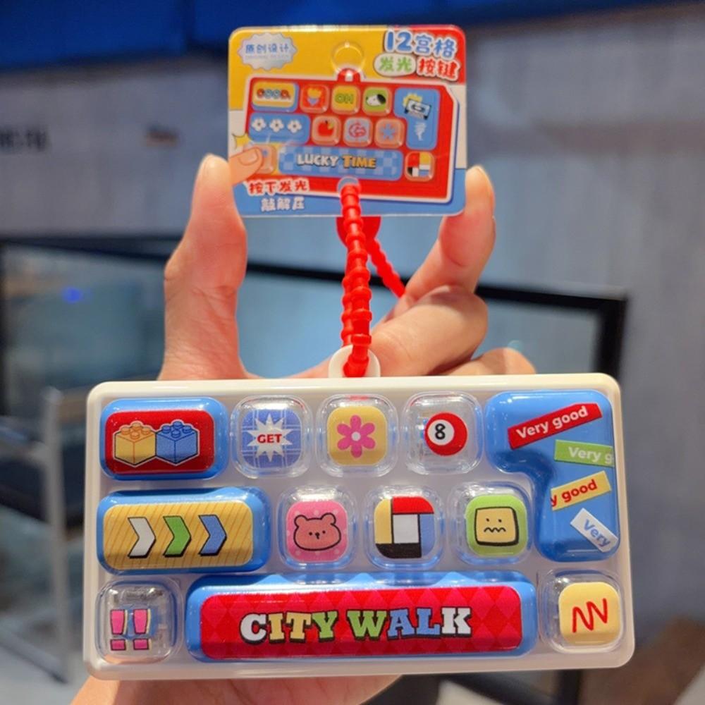 Hangable Mechanical Keyboard Toy Clear Key Sounds Bag Pendant Charm For Children