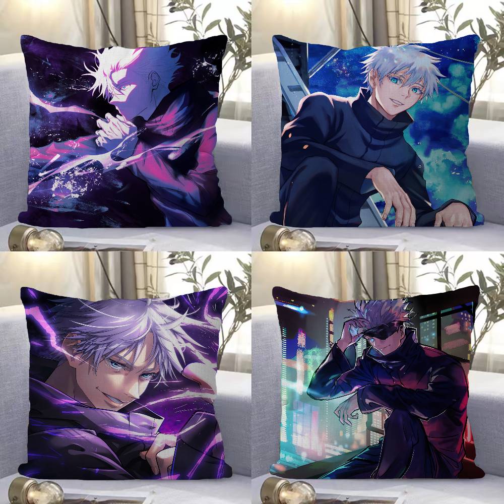 Anime Jjujutsu Kkaisen Gojo Satoru Pillowcase Toon Gift Cushion Cover Bedroom Home Sofa Chair Seat Decor Pillow Case