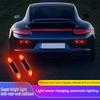 Solar powered car anti rear end collision LED flashing light, no wiring electric motorcycle warning light