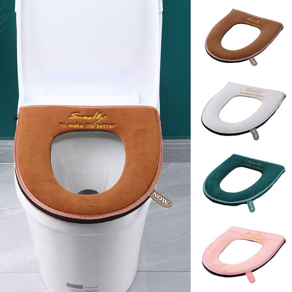 Warm Toilet Seat Cover Universal Toilet Cover Cushion Protective Sleeve Toilet Mat Pad  Winter