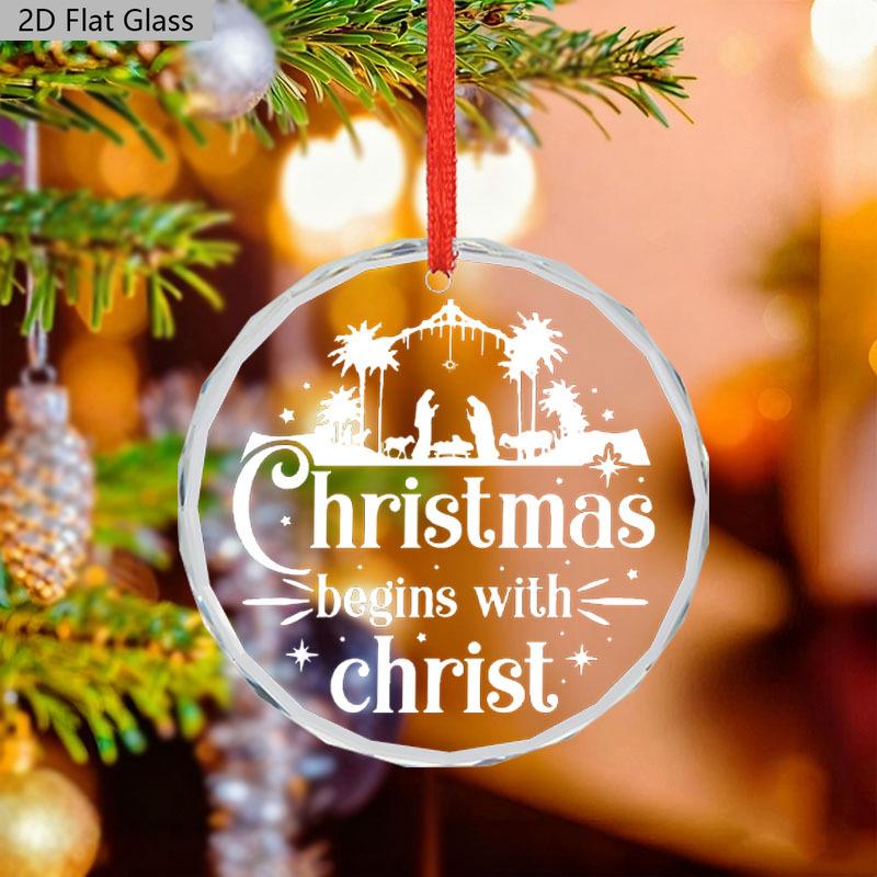 1pc/2pcs Christmas Acrylic Ornament,Spirit and Festive Holiday Decor,Perfect Reminder of The True Essence of Christmas,deal Gift for Family and Faith