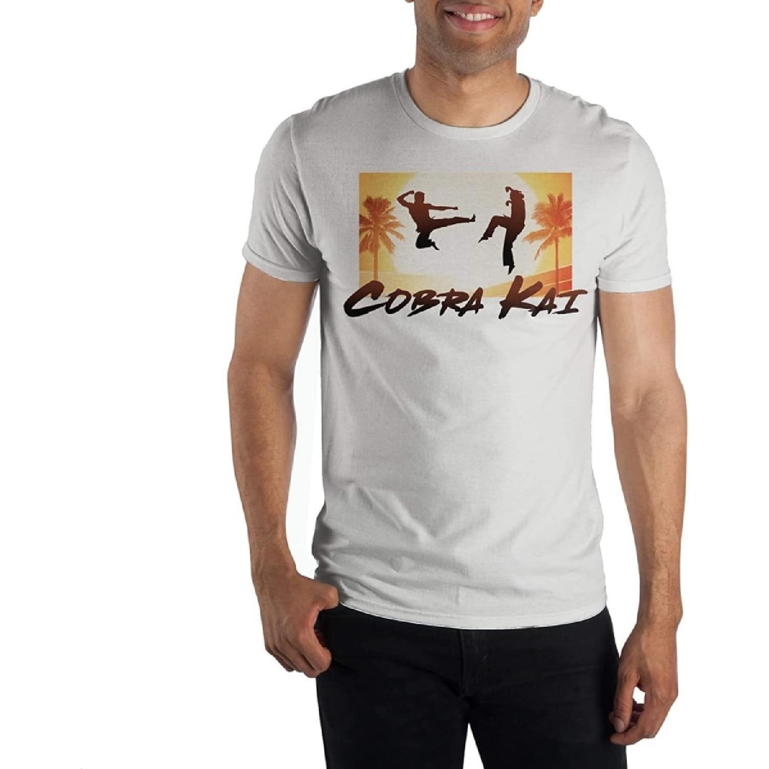 Bioworld Cobra Kai Logo Karate Mens White T-Shirt S белый