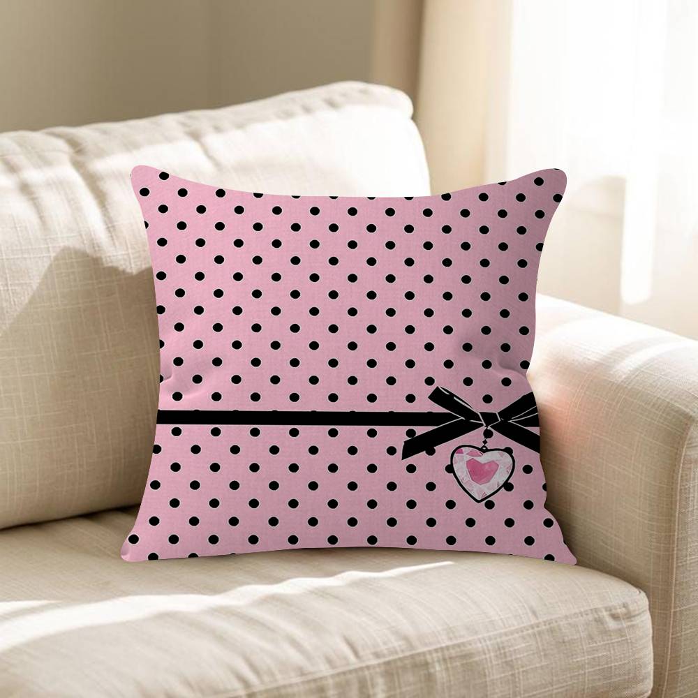 Fashion Polka Dot Pillowcase Toon Gift Cushion Cover Bedroom Home Sofa Chair Seat Decor Pillow Case