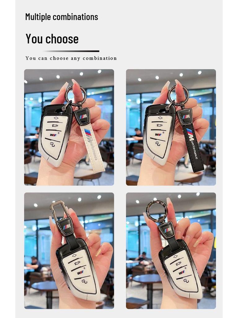 Compatible Key Case for BMW: New 5 Series, 3 Series, 6 Series, X5, X3, X1, X7, Blade 530, 5 Series 320li, Car Shell, iX3 Buckle