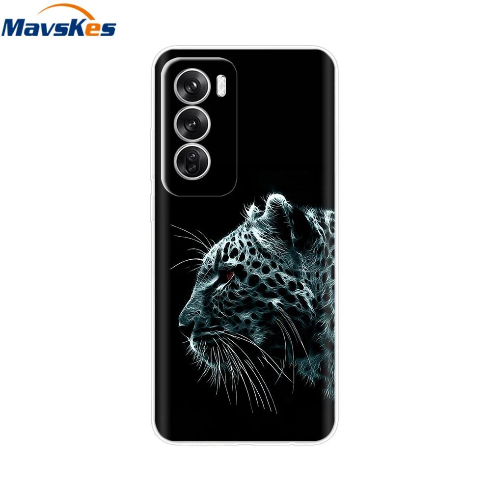 OPPO Reno 12 Pro 5G Case Fashion Flower Silicone Phone Case For OPPO Reno 12 Cover Reno12 Pro Bumper 2024 Soft Black TPU Fundas