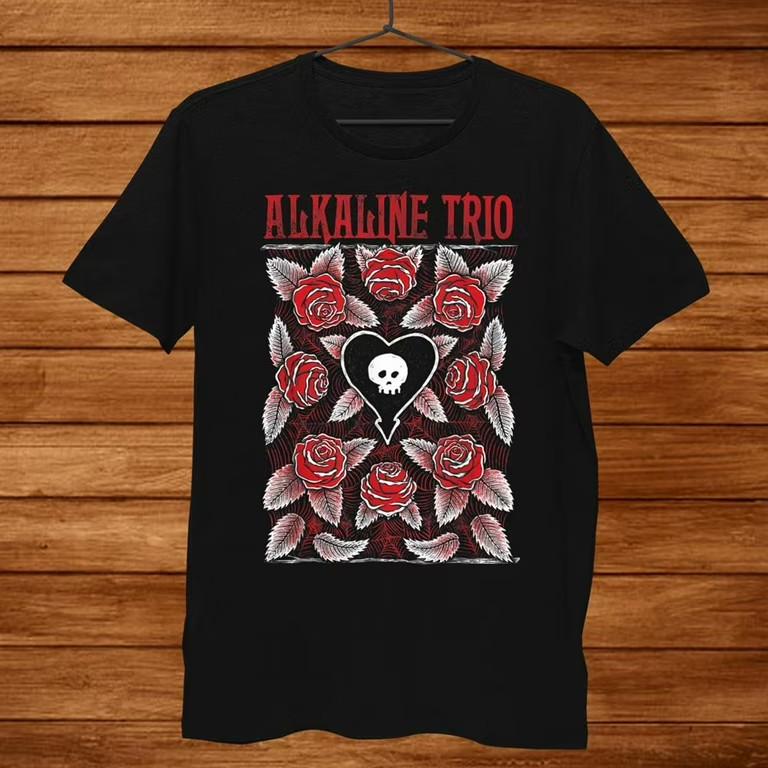 Alkaline Trio Roses Official Merchandise Shirt Gift Black Unisex TShirt MM1112 Unisex T-Shirt XL