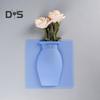 3/6Pcs Wall Mount Silicone Vase Reusable Self-Adhesive Home Office Indoor Refrigerator Window Wall Hanging Plants Flower Vase Sticker Decoration