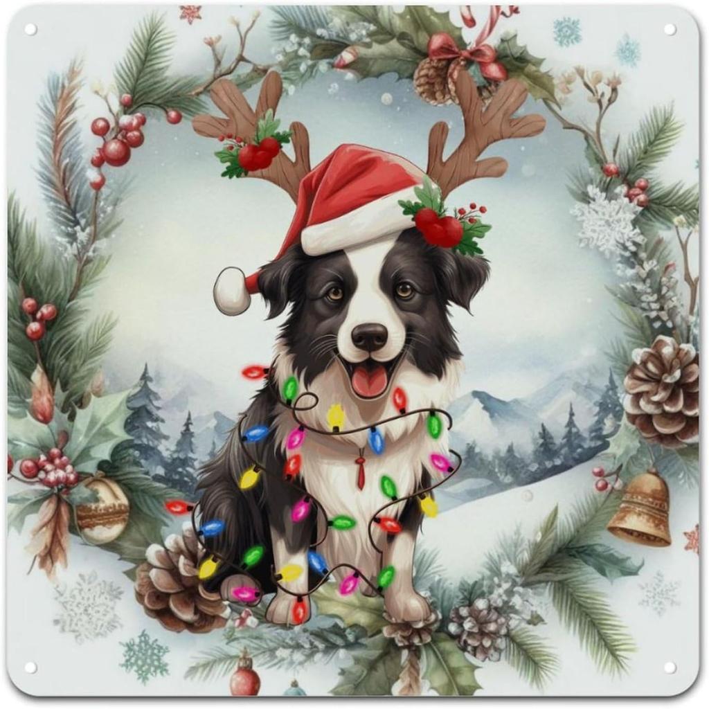 Christmas Metal Wall Art for Home Living Room Kitchen Decor