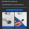 Silicone Sink Plug - Push-on for Overflow Devices In Bathrooms and Kitchens