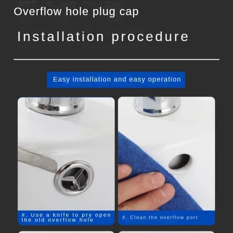 Silicone Sink Plug - Push-on for Overflow Devices In Bathrooms and Kitchens