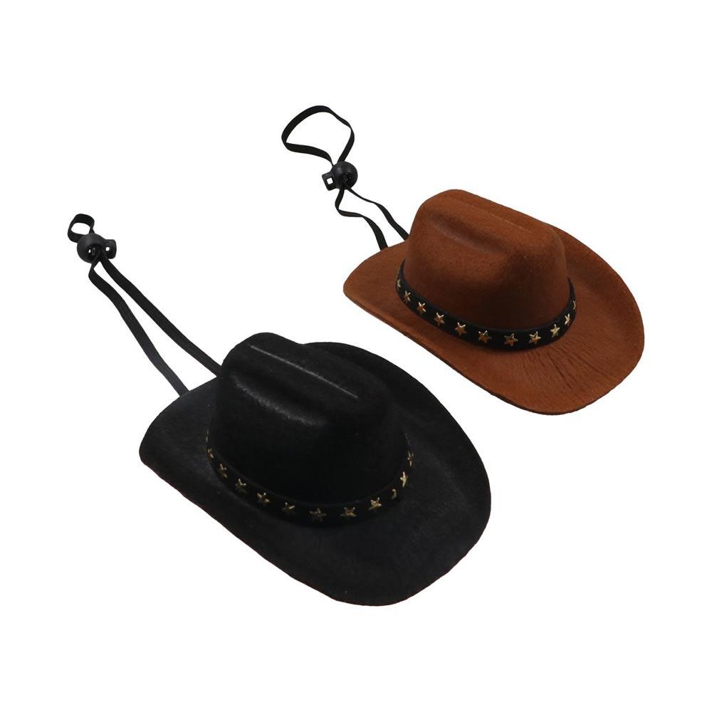 Non-woven Dog Costume Top Hat Adjustable Cat Headwear Pets Star Cowboy Hat  Pet Party