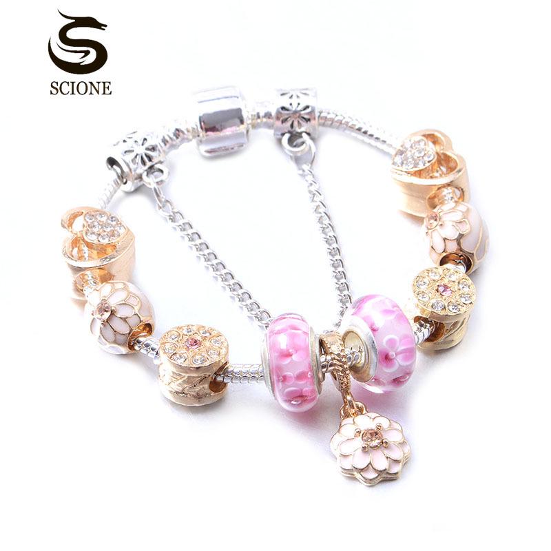 

LUXY MOON Браслет Женская мода Золотой браслет-бабочка с кристаллами и бисером 21cm золотой