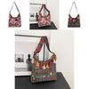 Embroidery Style Tassel Large Capacity Shoulder Bag With Zipper Closure For Daily Use