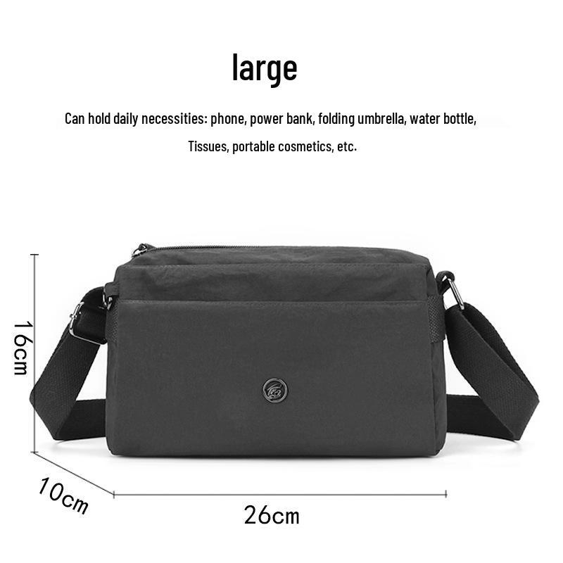 2025 New Women's Lightweight Multi-Layer Crossbody Canvas Bag - Korean Casual Shoulder/Small Bag