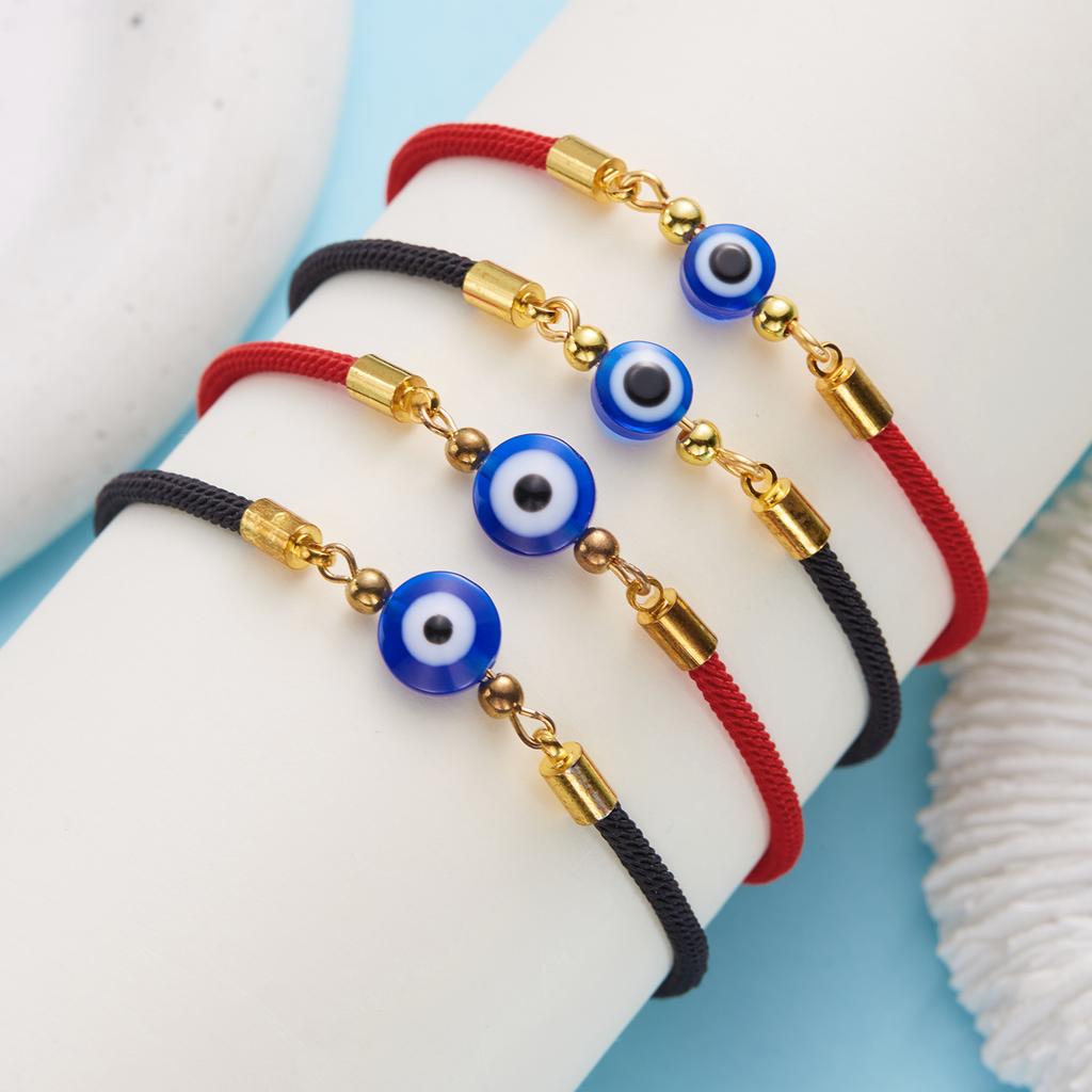 Turkish Style Blue Evil Eye Bracelet For Women Men Lucky Red Rope Handmade Woven Bracelet Friendship Jewelry Gifts