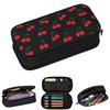 Cute Red Cherry Pattern Pencil Cases for Students Gifts Pen Box Pencil Bag Large Storage Pencil Pouch