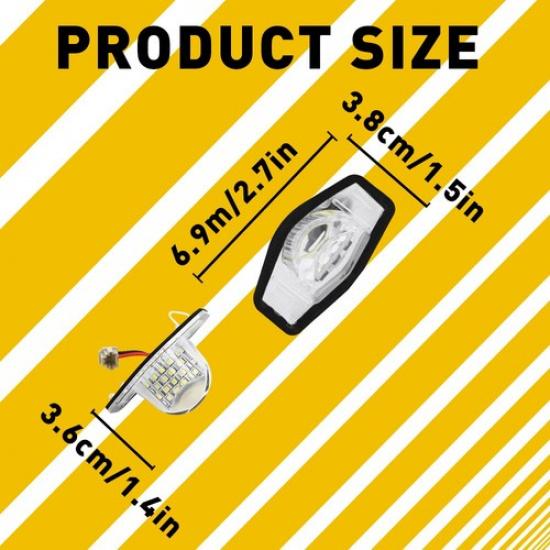 2X License Plate Light Lamps For Honda FIT 2007 2009 2008 2010 2011 2012 2013