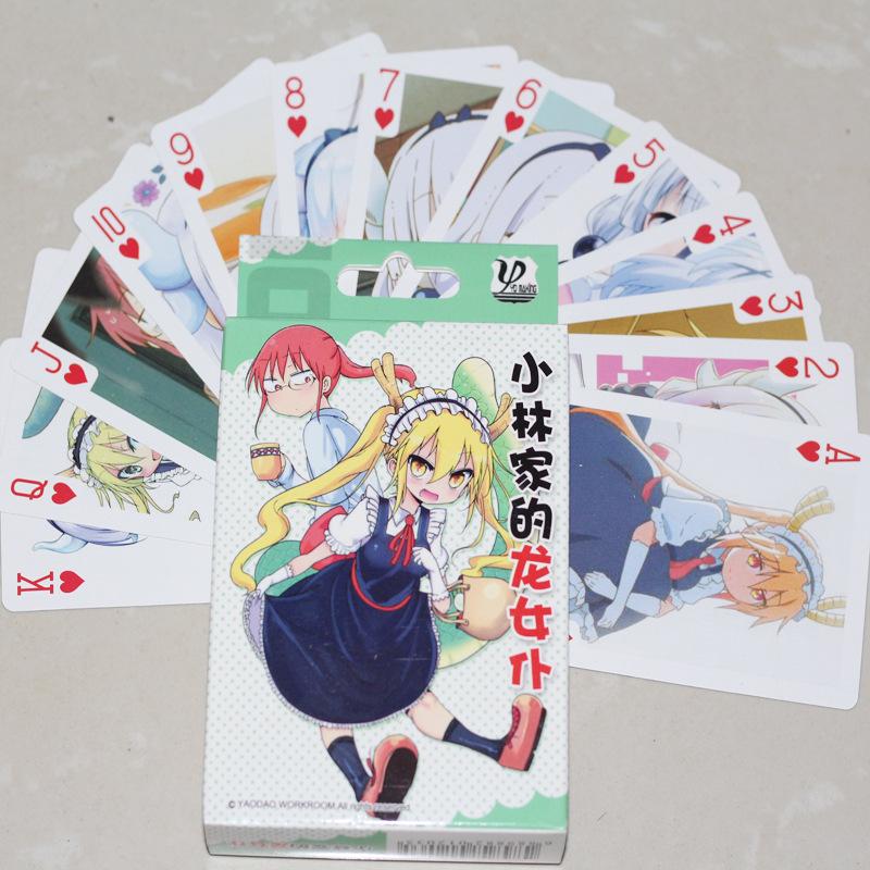 Anime Miss Kobayashi s Dragon Maid Kobayashi Poker Cards Tohru Cartoon Accessories
