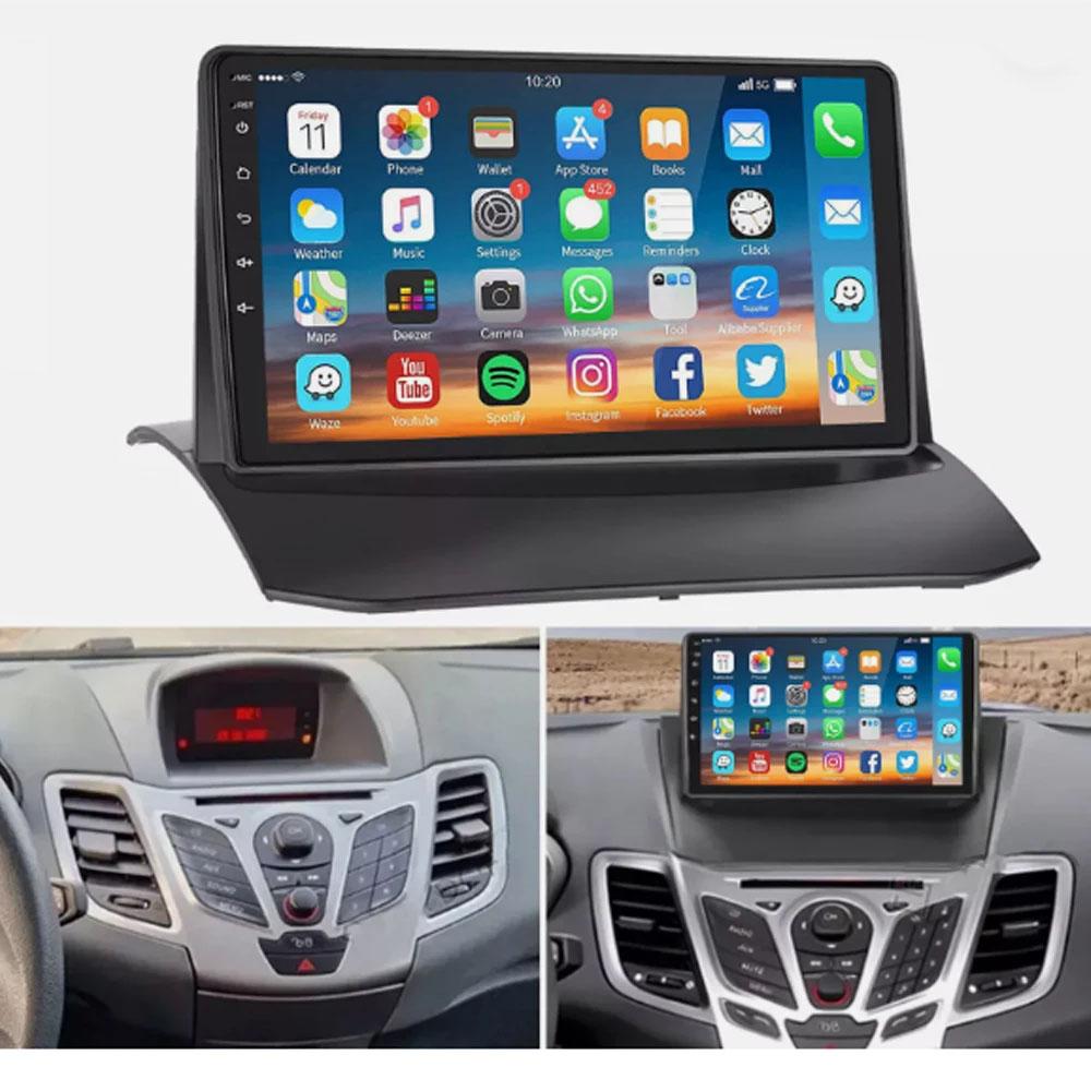 Android 15 Car Radio Stereo for Fiesta 2009-2014 GPS Navigation with Carplay and Android Auto WiFi RDS SWC 9 Inch DAB+2GB+64GB