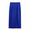 Spring 2025 Women's European & American Cowl Neck Sleeveless Top & Button Midi Skirt Casual Set