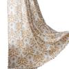 Mustard Damask Printed Curtains - Khaki European Floral Ready-Made Drapes with Tassel Trim | Semi-Sheer Kitchen Valance & Bay Window Light Filtering