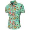 Spring New Mens 70s Disco Party Shirts Casual Paisley Button Down Shirt Vintage Floral Hawaiian Beach Short Sleeve Lapel Shirt