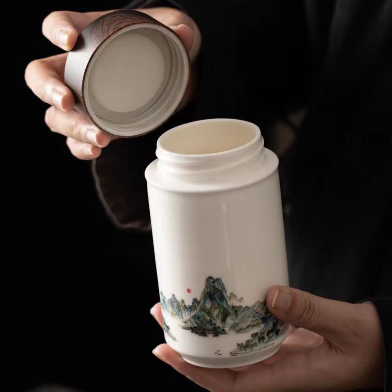 Pengyi 'Jiangshan Ruhuà' Ceramic Office Tea Set