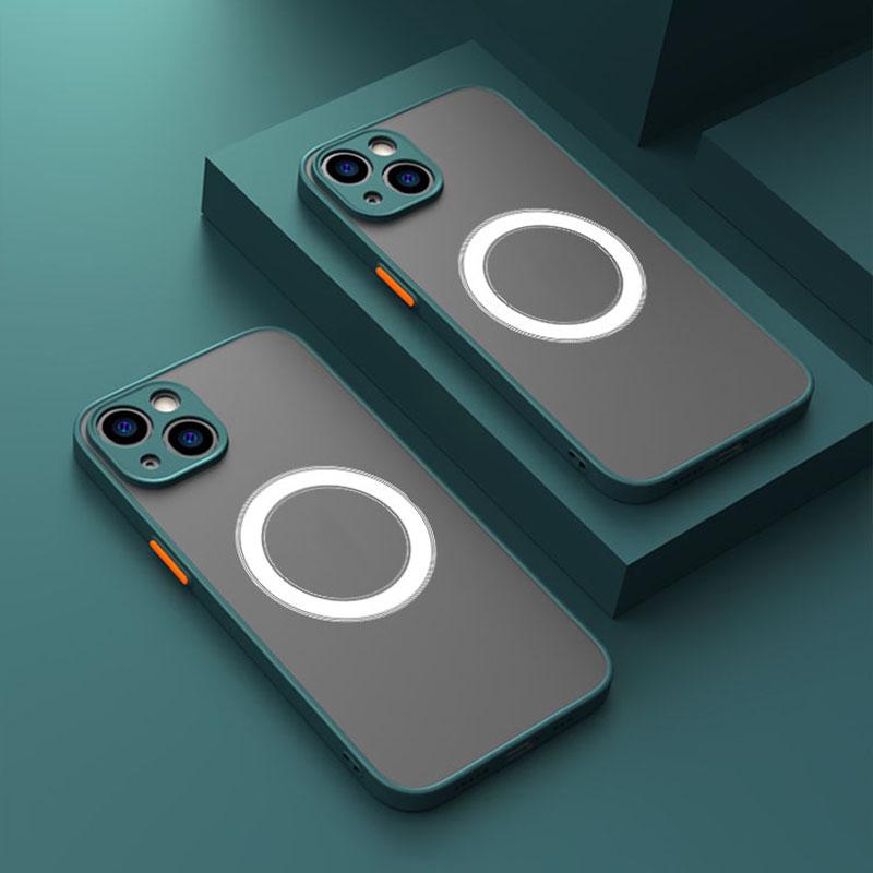 Luxury Armor Matte For Magsafe Magnetic Wireless Charging Case For iPhone 17 16 15 14 13 12 11Pro Max Mini Plus Shockproof Cover