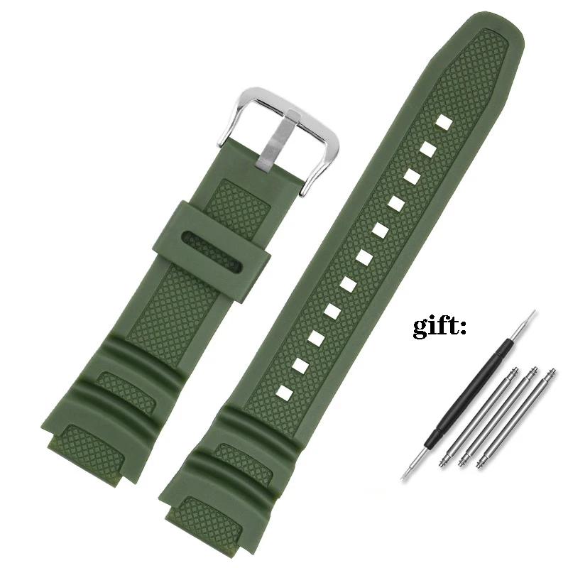 Gummiarmband für Casio AE-1200WH AQ-S810W MRW-200H W218H SGW-300/400 für Casio AE-1000W Uhrenzubehör Band 18mm