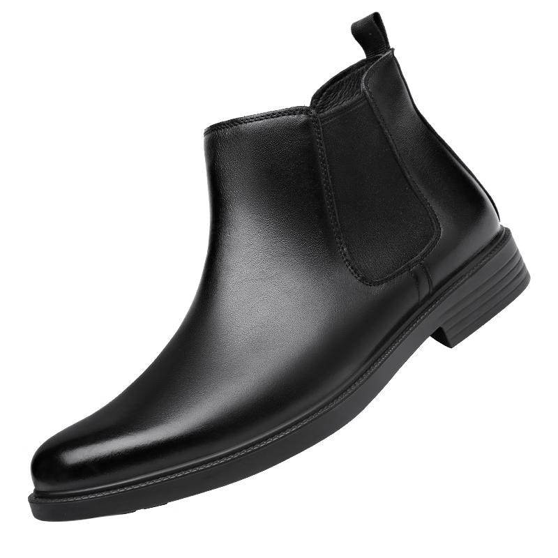 Men s WLD340031 Winter Fleece-lined Leather Chelsea Boots 41