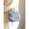 High End Small Bag for Women's New Style Pumping Bucket Bag for Women Casual Chain Bag Beaded Shoulder Crossbody Bag