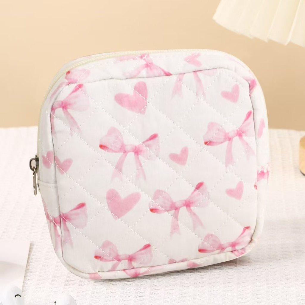 Cotton Feminine Hygiene Pad Storage Bag Large Capacity Breathable Womens Travel Organizer For Daily Use