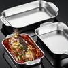 HUIHUADU Stainless Steel Rectangular Roasting Fish Pan