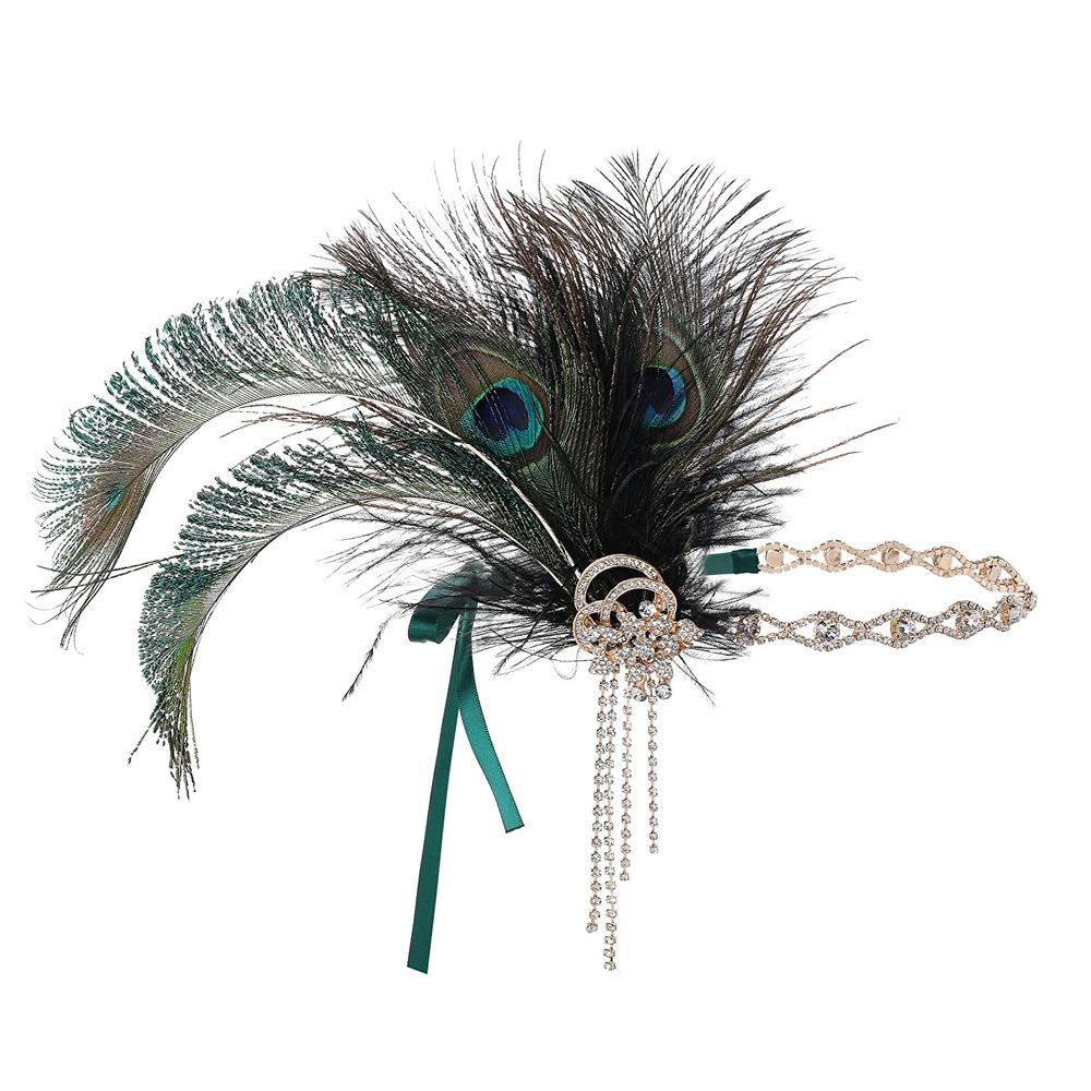 Crystal Cosplay Dress Headwear Vintage 1920s Hair Accessories  Stage Performance