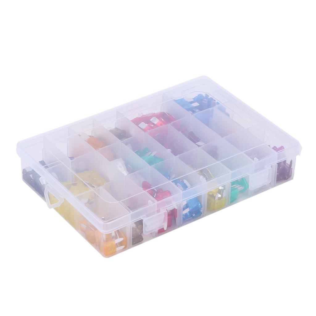 300pcs Blade Fuse Assortment Small Medium with Puller 2 3 5  7.5 10 15 20 25 30 35 40AMP for Car Boat Truck