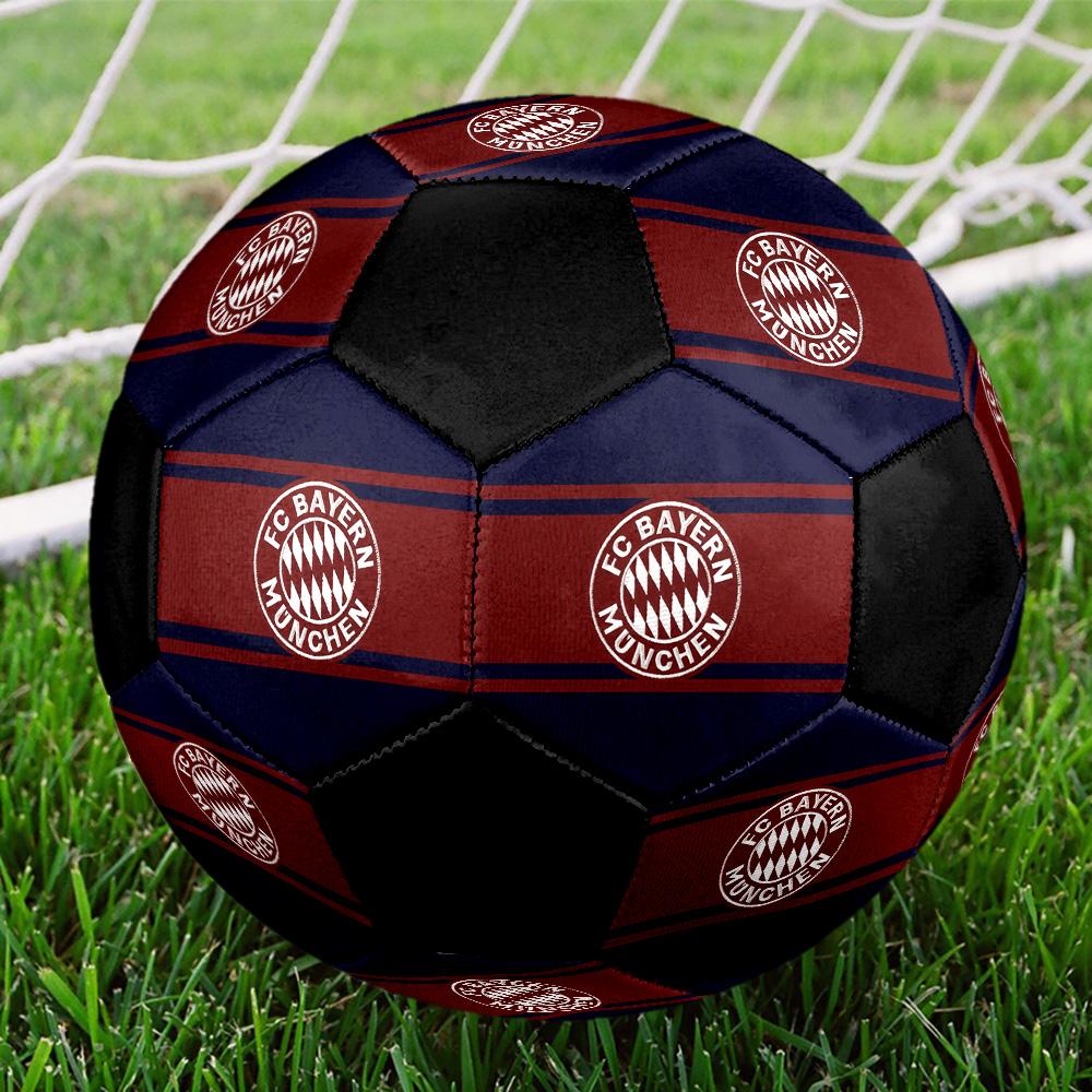 Balón de Fútbol FC Bayern München Colorido Para Todas las Edades Cosido a Máquina PVC Listo para Competición Duradero Alto Rebote. TAMAÑO5