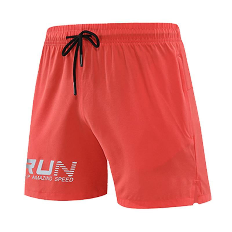 

Мужские повседневные шорты с застежкой-молнией, дышащие, быстросохнущие, для фитнеса, баскетбола, бега, тренировок, тонкие спортивные штаны XXXXL красный